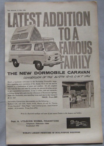 1961 dormobile caravan - 1961,