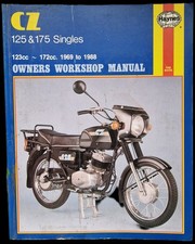 CZ,CZ125,CZ175,TRAIL,CEZET,MODEL 476,477,482,487,488 HAYNES MANUAL 1969-1990