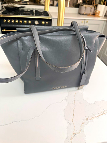 Calvin klein grey - faux, leather
