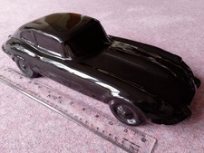 E-Type Jaguar Large China Ornament, black. 39x15x11cm. Rare REDUCED