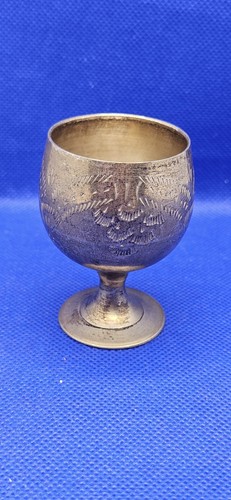 Vintage small brass goblet - vintage,
