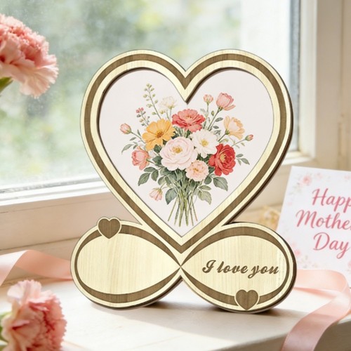 6x4 inch heart shaped wooden - inch,