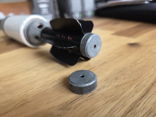 British inch mortar - end, cap