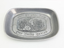 Wilton Armetale 23.5cm Pewter Style Tray - Give Us This Day Our Daily Bread -USA