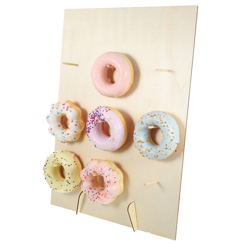 Wood donut stand holder - donut,