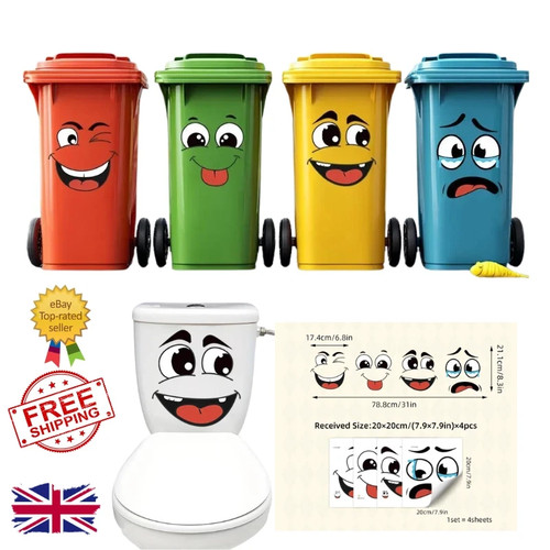4pcs cartoon face stickers - face,