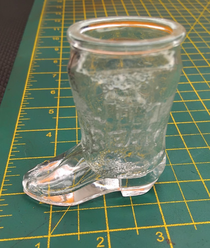 Vintage jim beam glass boot - beam,