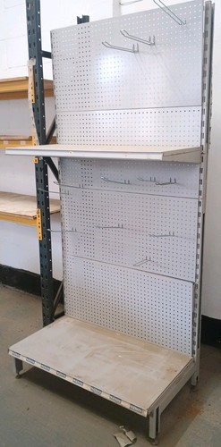 Grey shop shelving - grey,