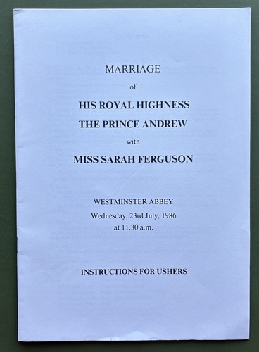Royal wedding ushers guide - royal,