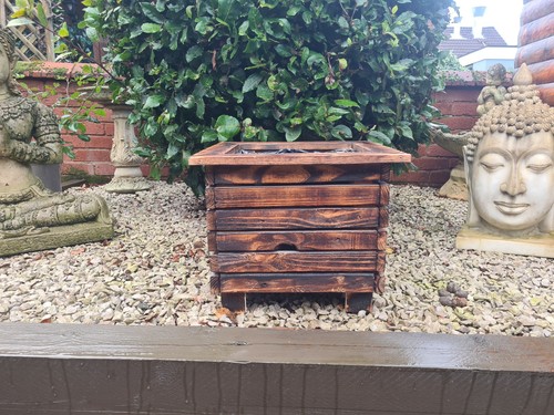 Wooden planter for - planter, trees