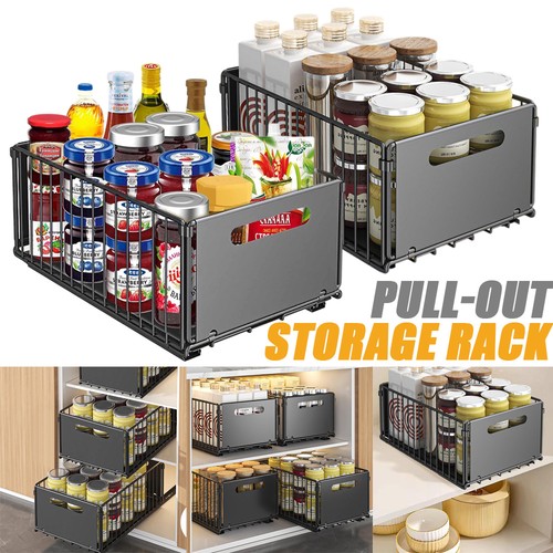 2pcs pull out basket under - out,