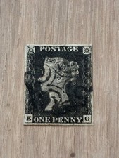 GB 1840 Used Penny Black Stamp