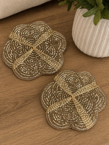 10set beaded coasters - 4m&s,
