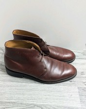 Russell And Bromley Mens Brown Leather Lace Up Chukka Boots Size UK 10