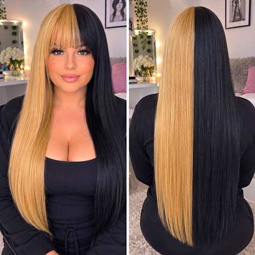 Black blonde two tone - black/blonde, two-tone
