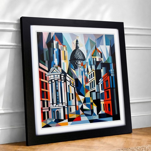 City london cubism - london, framed