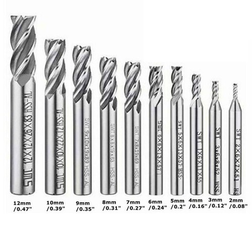 10pcs end mill set - 10pcs,