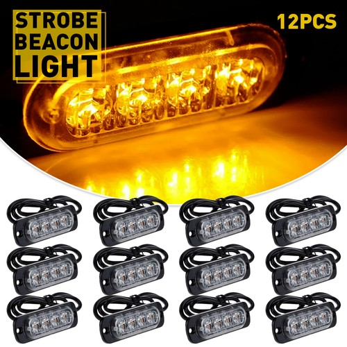 4pcs amber recovery - amber, strobe