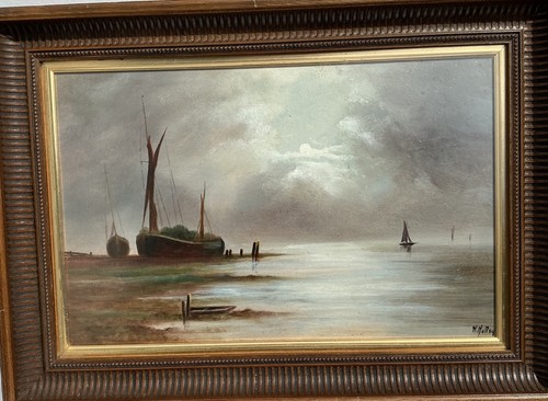 Oil painting oak frame - painting,