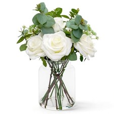 Fake Flowers in Vase with Faux