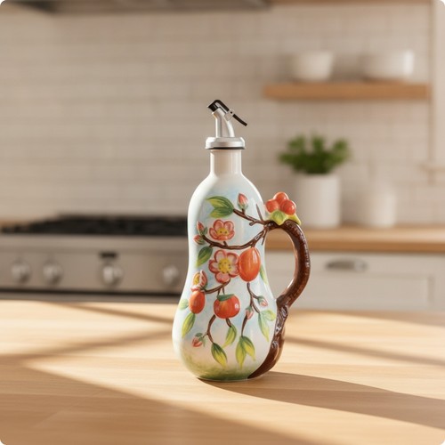 Olive oil dispenser bottle - olive,