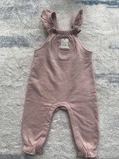 M&S Pink Dungarees Bunny 12-18