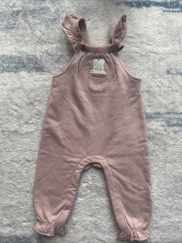 Pink dungarees bunny 12 18 - dungarees,