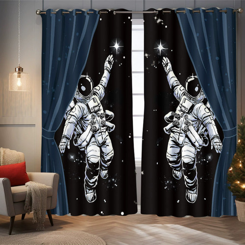 Bedroom curtains eyelet space - curtains,