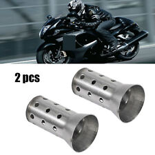 2x 51MM Universal Motorcycle Exhaust Muffler Pipe Silencer Baffle DB Killer