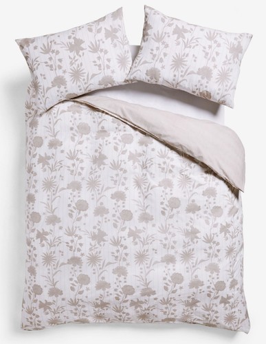 Natural floral bedding set - natural,