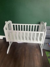 Obaby Sophie White Swinging Crib and Mattress