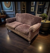 Antique Style High Quality Brown Velvet settee Sofa With Wood Frame Two Seater