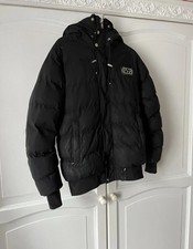 Pre London Men’s Puffer Coat In Black With Damaged Logo Size XS