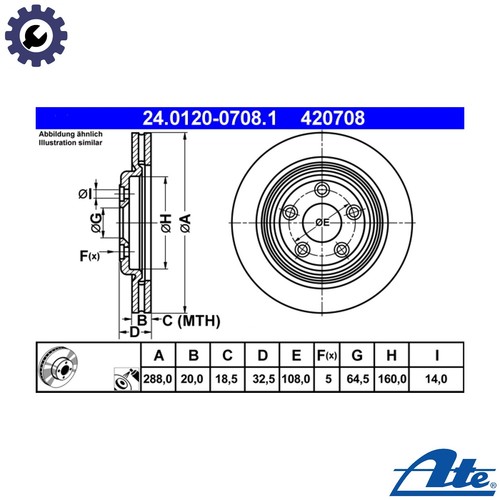 Brake disc 0120 0708 1 - disc, 24.0120-0708.1