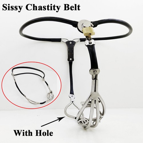 Stainless steel chastity belt - steel,