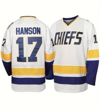 Hanson Brothers #17 Charlestown Chiefs Men’s Embroidered Ice Hockey Jersey New