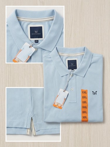 Crew clothing white solid - clothing, polo