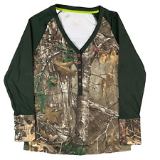 Under Armour Realtree V Neck Long Sleeve T-Shirt Tee Women's Size Approx Large