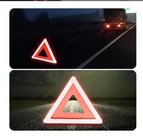 Large warning car - warning, triangle