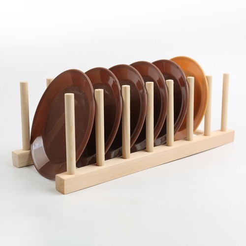 Wooden dish rack stand holder - dish,