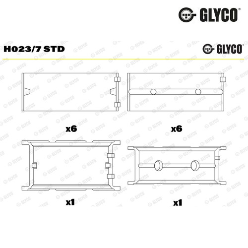 Crankshaft bearing glyco - bearing,