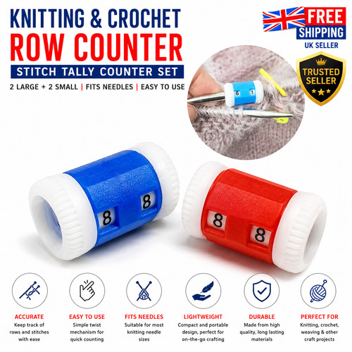 Knitting crochet row - 4, x