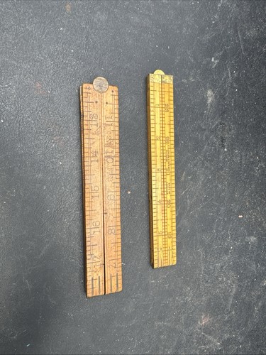 Two antique folding rulers - two,