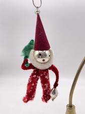 Vintage 1950s Pipe Cleaner Pixie Elf Christmas Tree Ornament – Retro Kitsch Z9