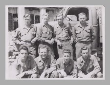 WW2 Photo U.S. Army GIs Tank Battalion Technicians Against Military Vehicle