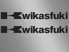 2 x Kwikasfuki Badge logos Motorbike Motorcycle Vinyl Decals Stickers Ninja zx