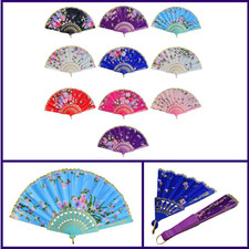 10pcs Floral Folding Hand Fan
