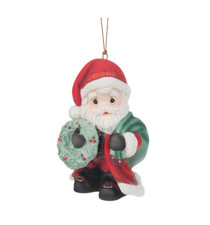 Precious Moments Annual Santa With Wreath Ornament Christmas New 2025 251012