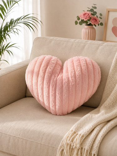 Heart shaped pillow soft - soft, plush