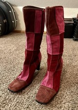 Vintage Patchwork Suede Knee